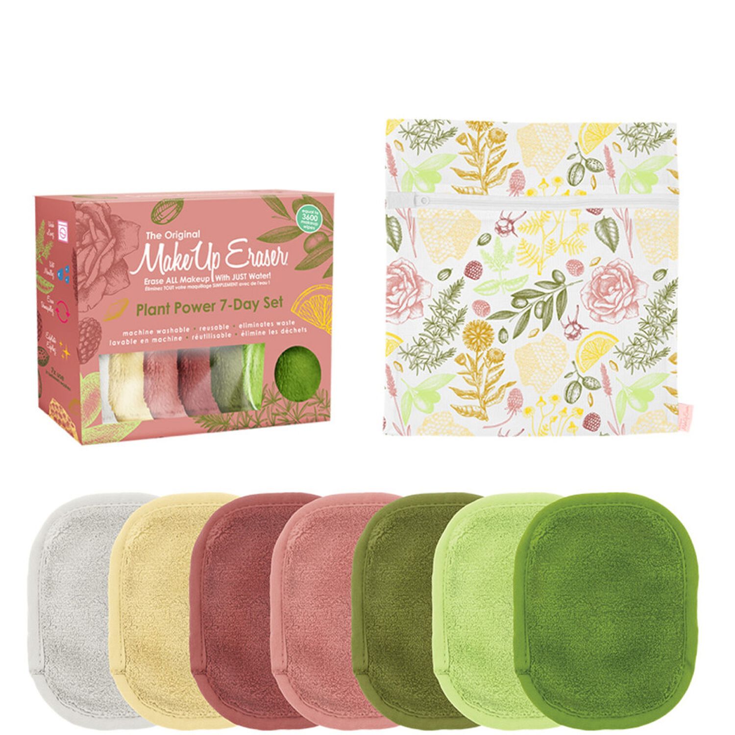 Make Up Eraser Plant Power 7-Day set Serviette démaquillante réutilisable x7
