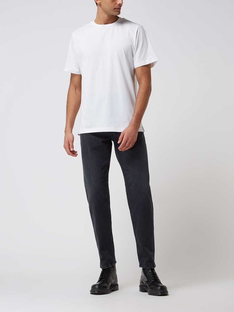 T-Shirt im 3er-Pack in mittelgrau meliert