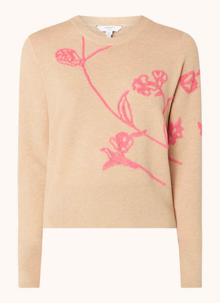 Pulover subțire Henrietta cu broderie florală de la LKBennett