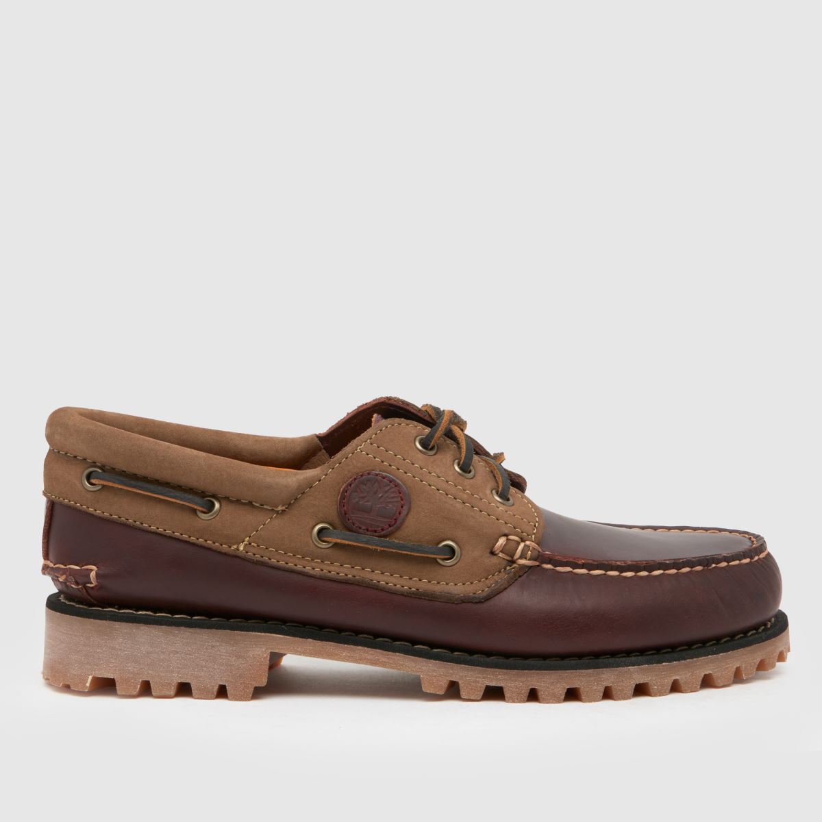 Timberland – Autentiska båtskor med 3 öglor i vinröd