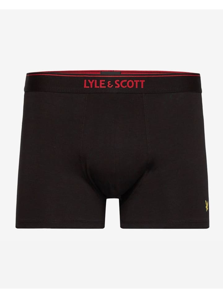 Lyle & Scott Trunks 5-Er Set in Tiefschwarz mit Textbund günstig kaufen S