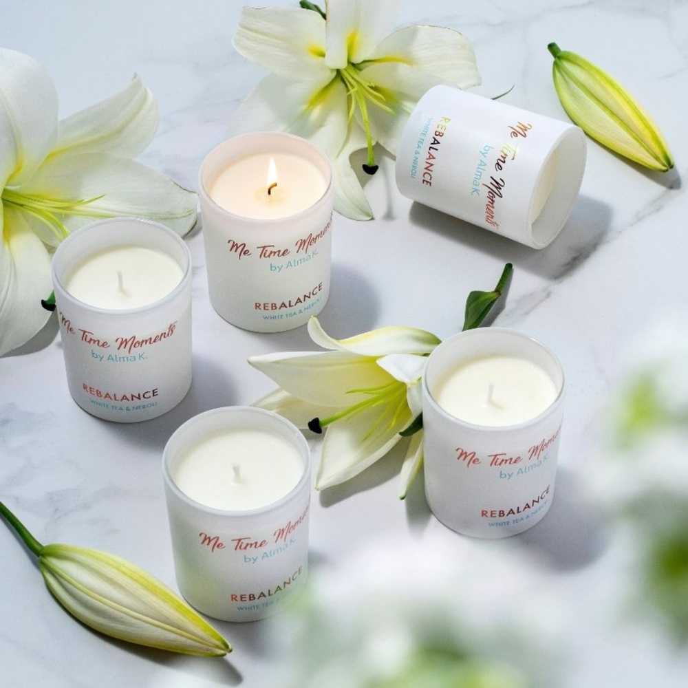 alma k REBALANCE Bougie Parfumée - Thé Blanc et Néroli Bougie Parfumée
