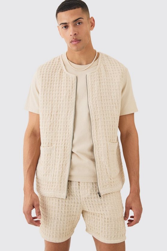 Utility-Tanktop und Shorts in Waffeloptik