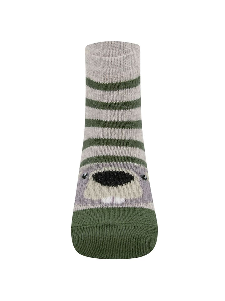 ewers 3er-Set Socken 3er Pack Biber in oliv- dunkel beige mel. günstig kaufen