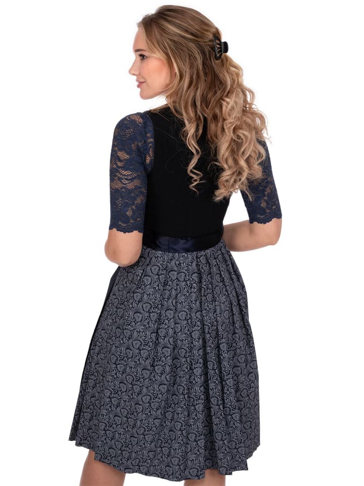 MarJo Midi Dirndl CONNY in blau günstig kaufen