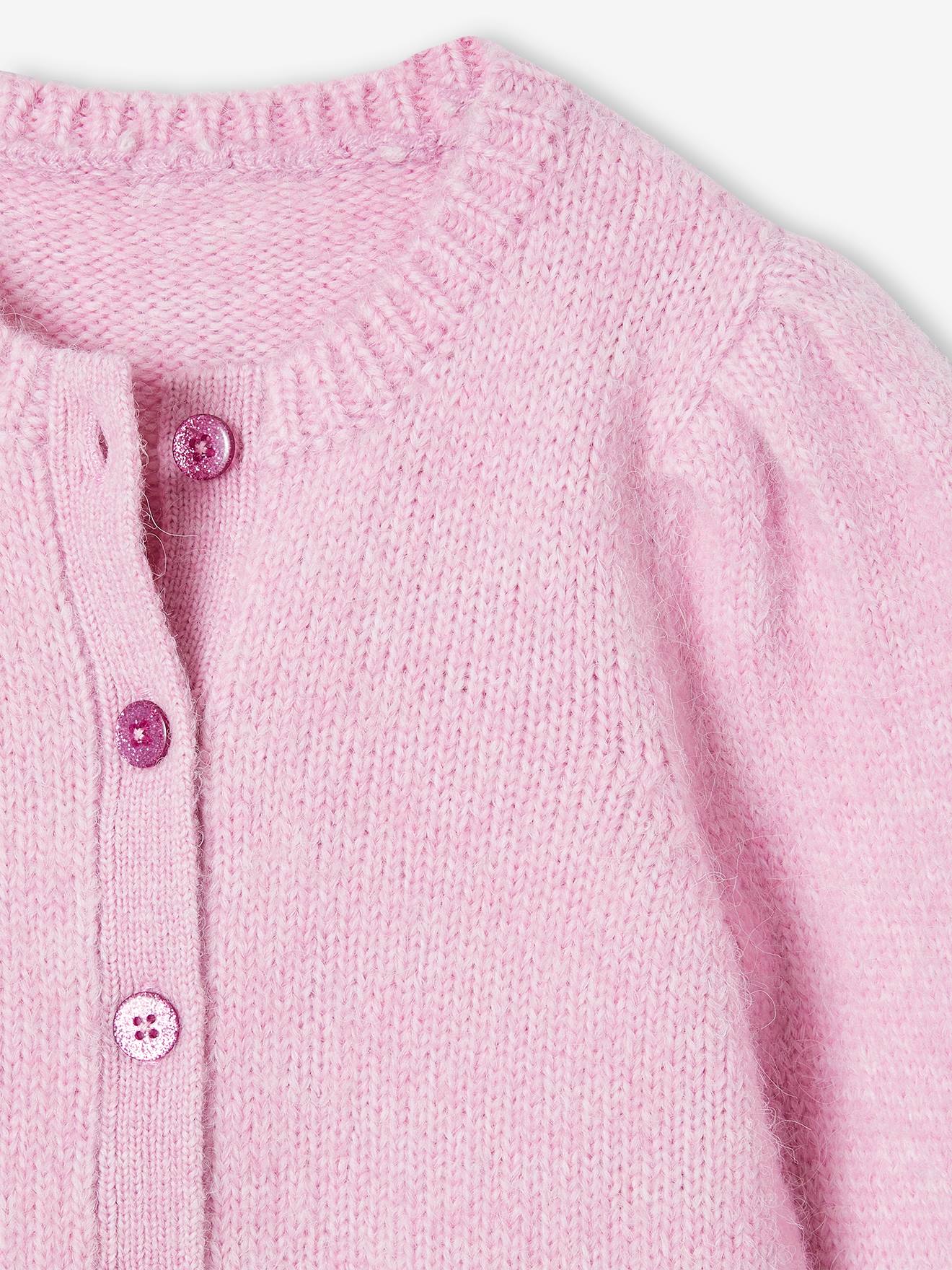 Vertbaudet Flauschige Mädchen Strickjacke - lila