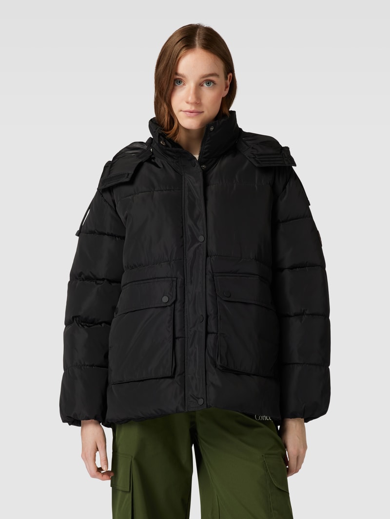 Steppjacke mit Pattentaschen Modell 'NORA' in schwarz