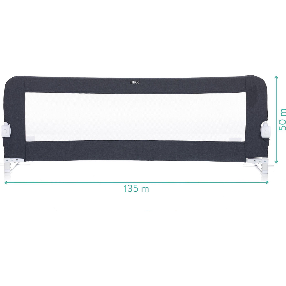 Bettgitter dunkelgrau, für Standard- & Boxspringbetten