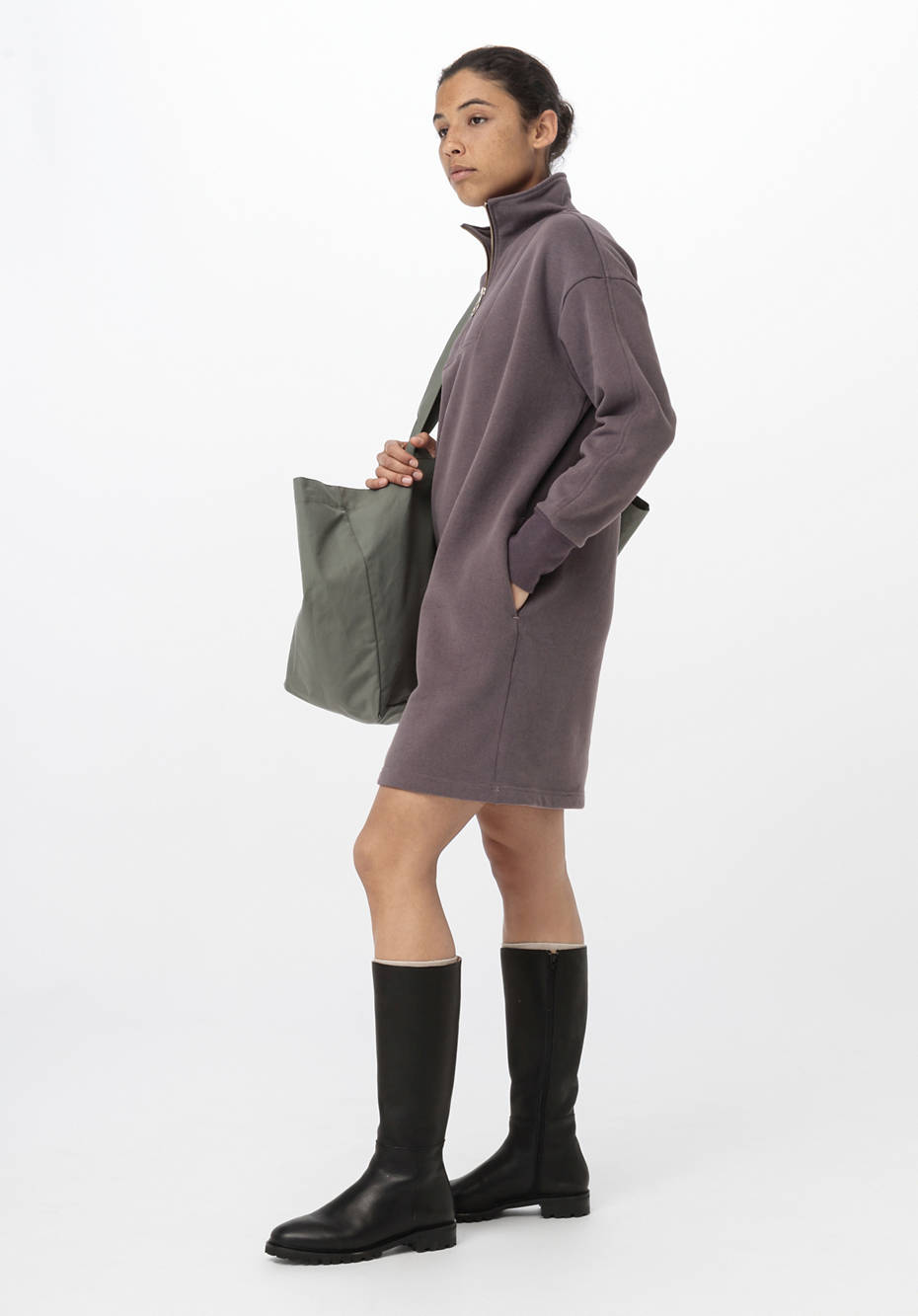 BetterRecycling Sweat-Kleid aus reiner Bio-Baumwolle