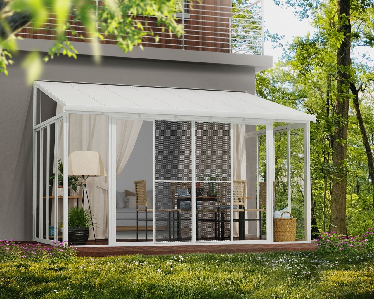 Canopia by Palram Insektenschutztür weiß LEDRO SANREMO