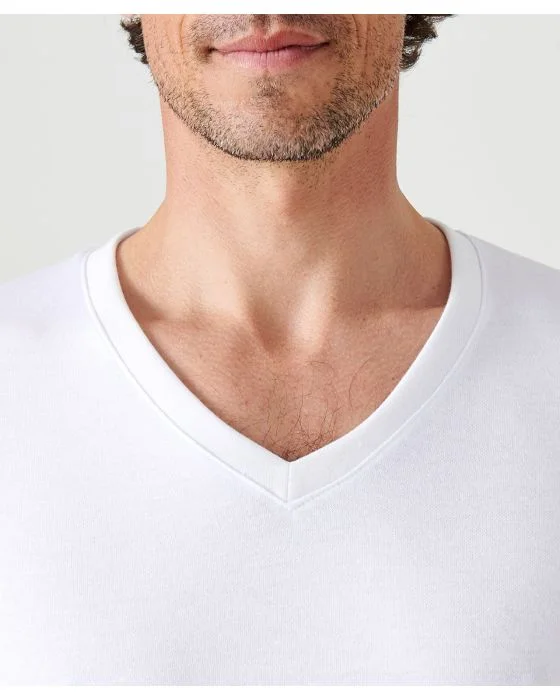 Tee-shirt double face col V Thermolactyl