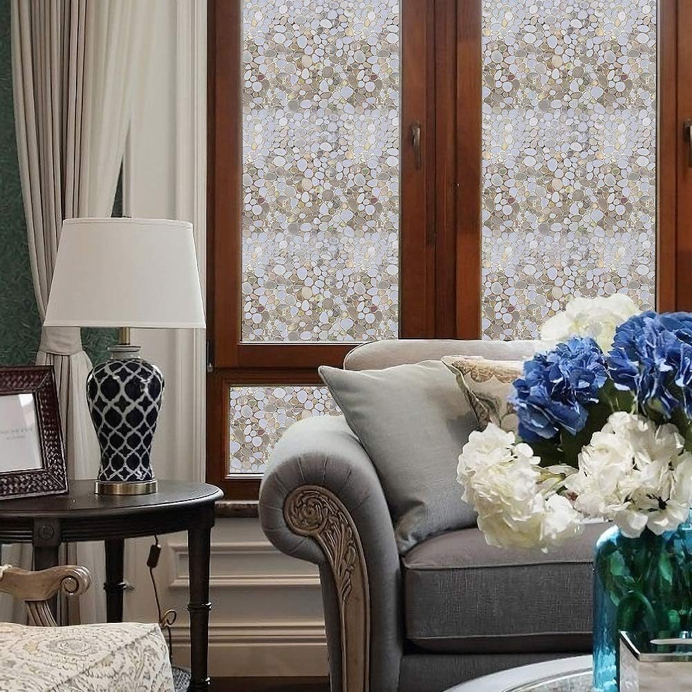 Fensterfolie 3D Fensterfolie Sichtschutz Folie Fenster Selbstklebend für Badezimmer, Ronner UG, Leicht zu reinigen, Schutz der Privatsphäre