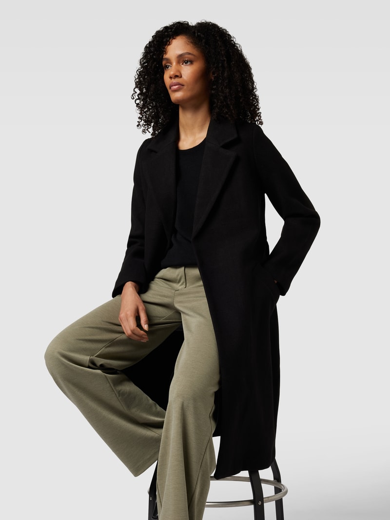 Mantel mit Leistentaschen Modell 'FORTUNEAYA' in black