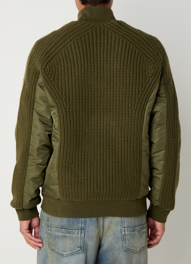 Blouson bomber Diesel K-arre en grosse maille de laine avec poches latérales
