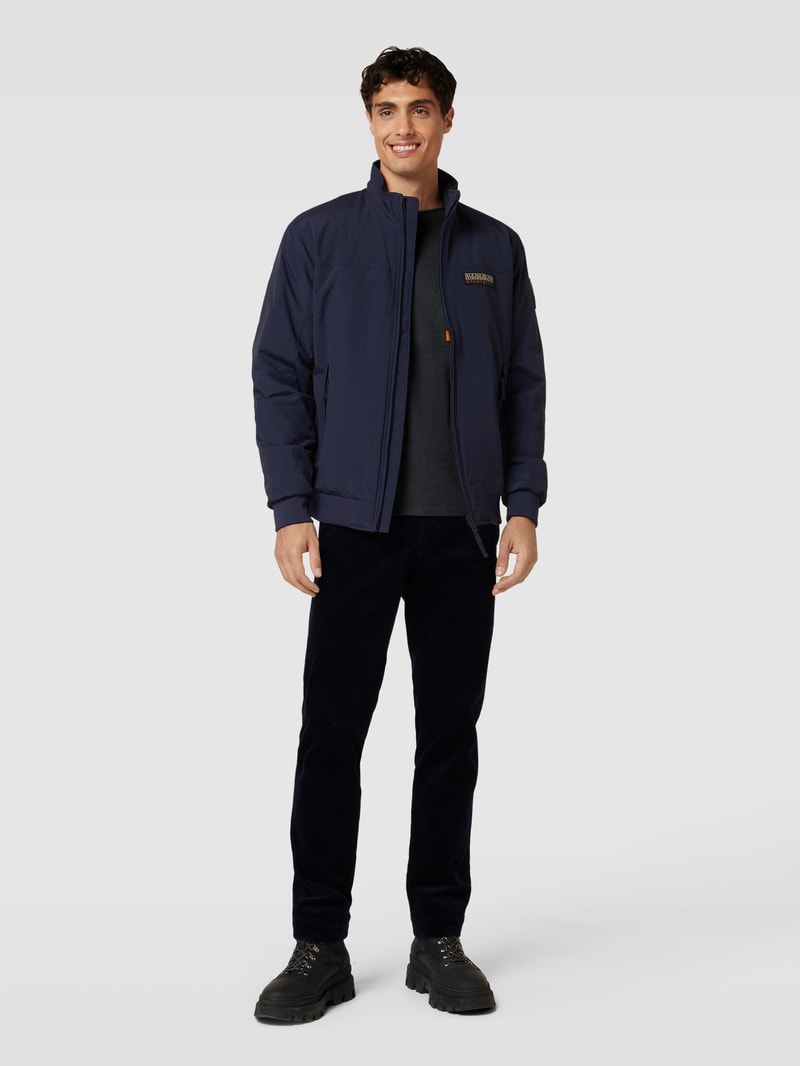 Jacke mit Stehkragen in marineblau