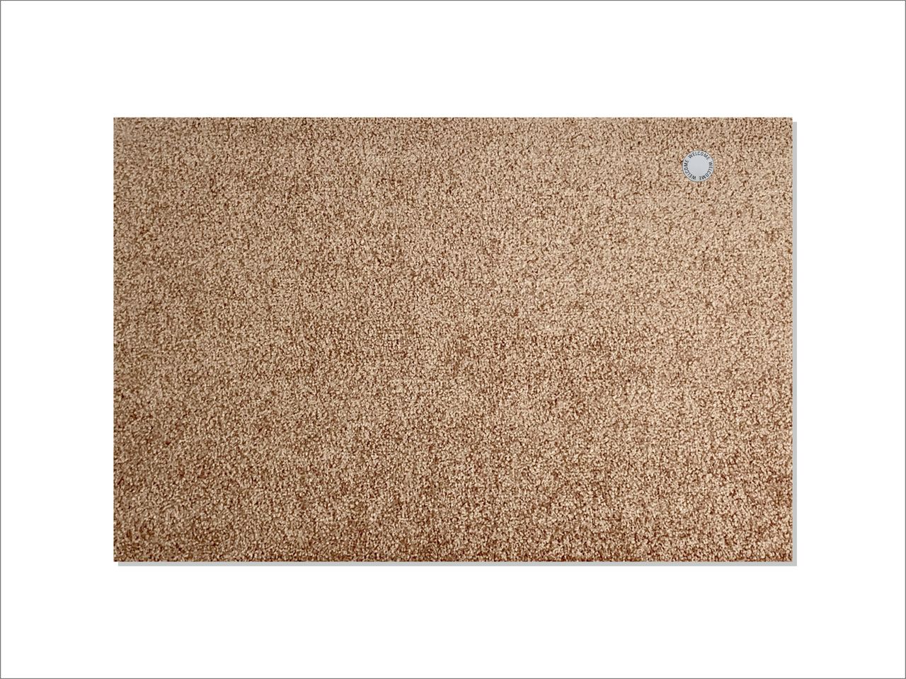 Keilbach Designprodukte Keilbach Fußmatte mit Edelstahlelement, 87 x 57 cm, sand