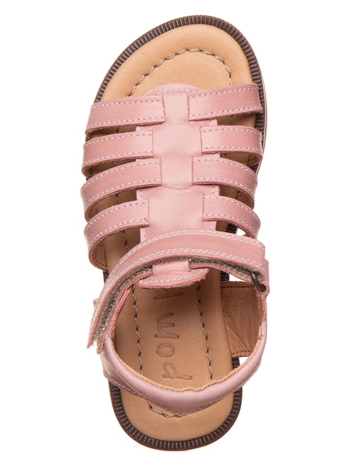 POM POM Leder-Sandalen in Rosa günstig kaufen