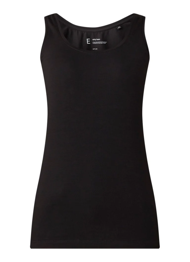 OPUS  Daily tanktop van katoen met ronde hals