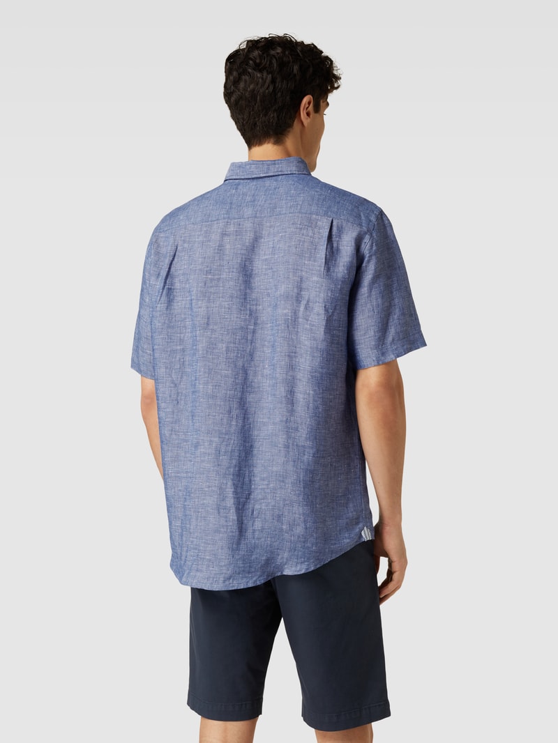 Freizeithemd mit Button-Down-Kragen in rauchblau