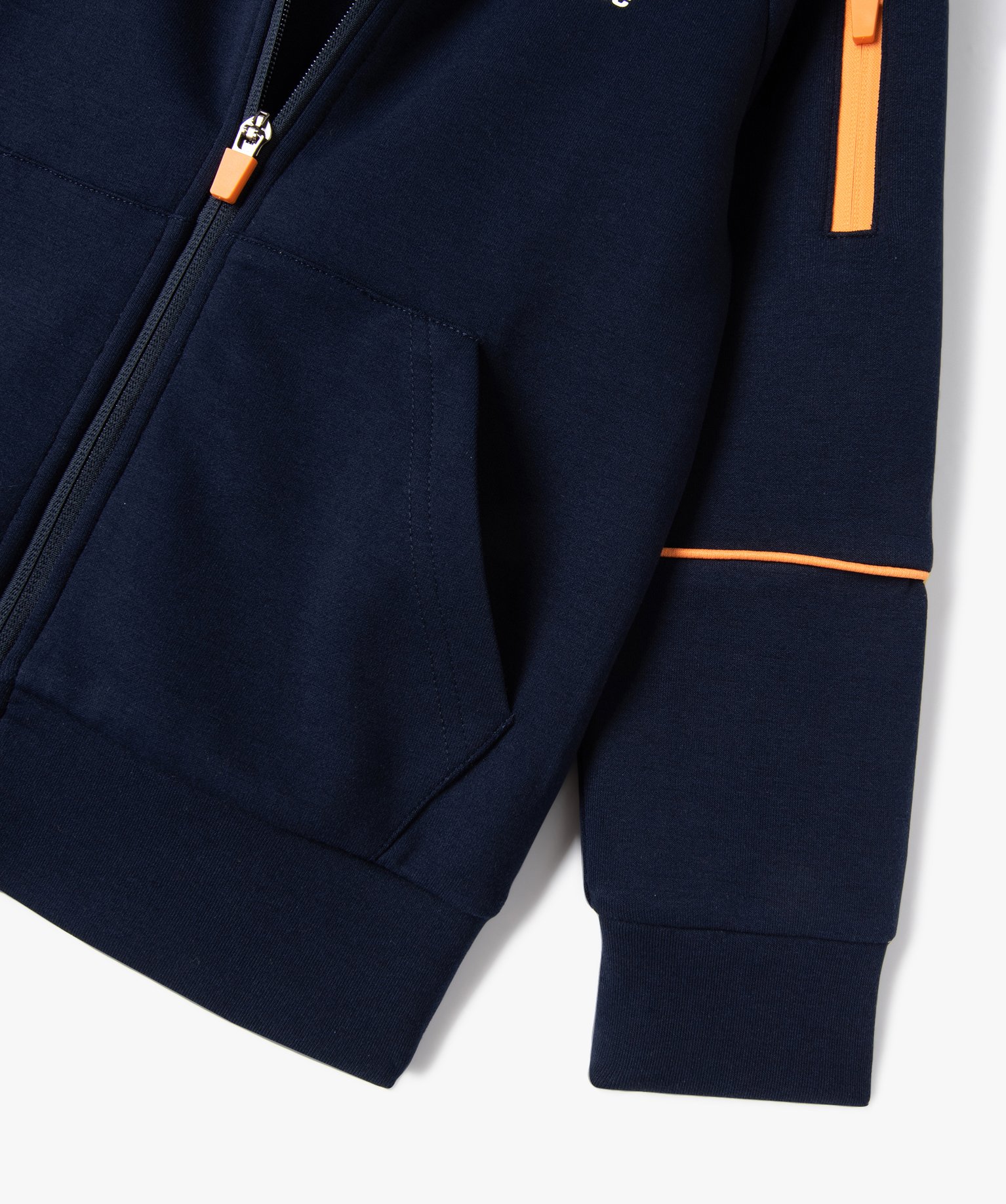 Sweat à capuche zippé en maille fine Garçon marine | GEMO