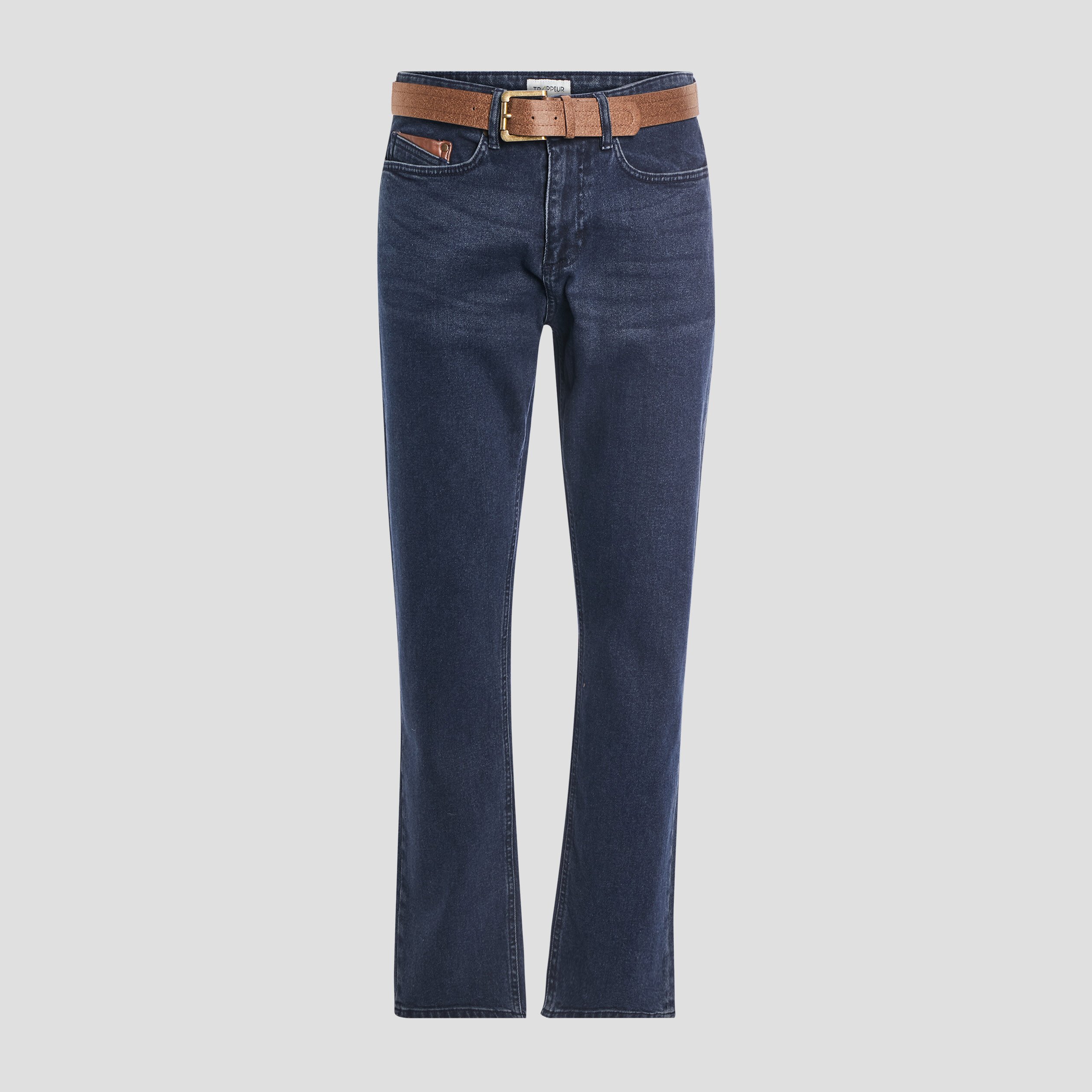Jeans regular stretch Trappeur denim blue black homme | La Halle