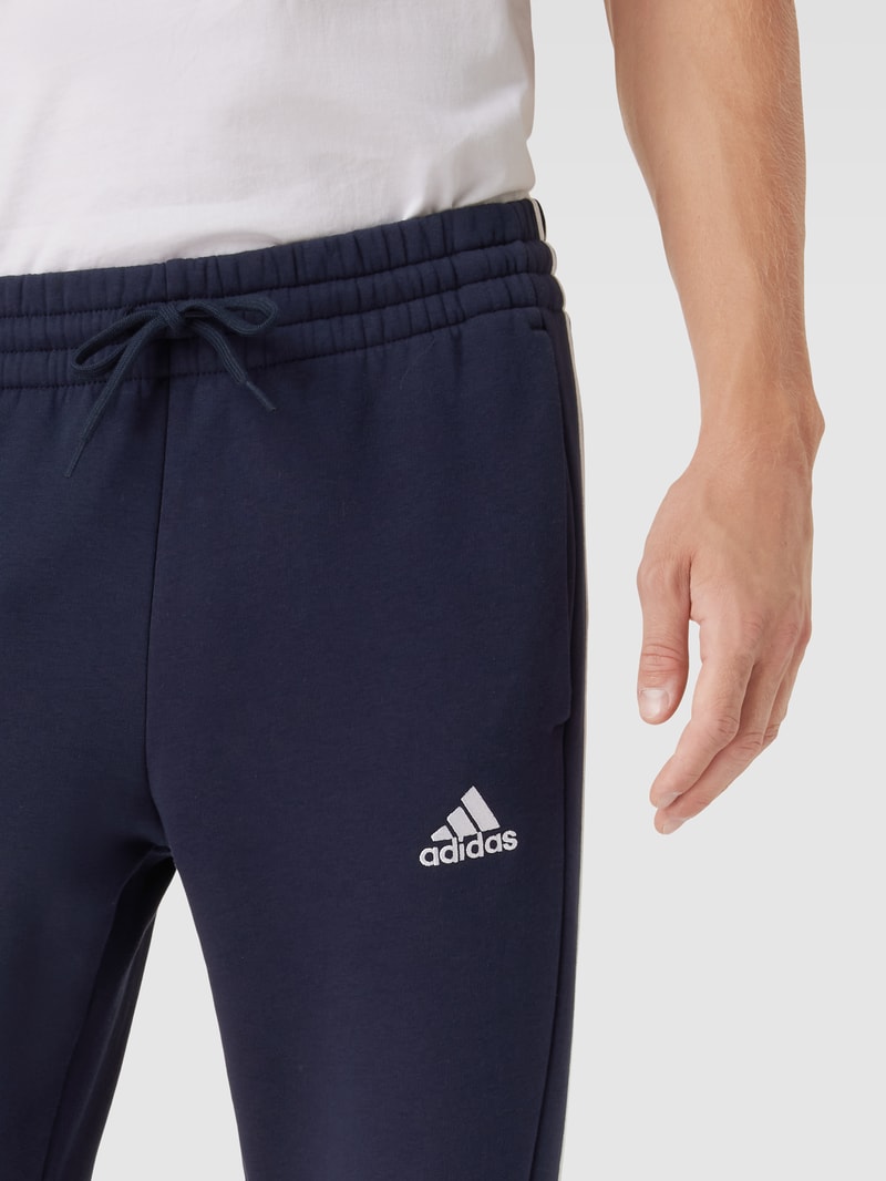 Sweatpants mit Label-Stitching in dunkelblau