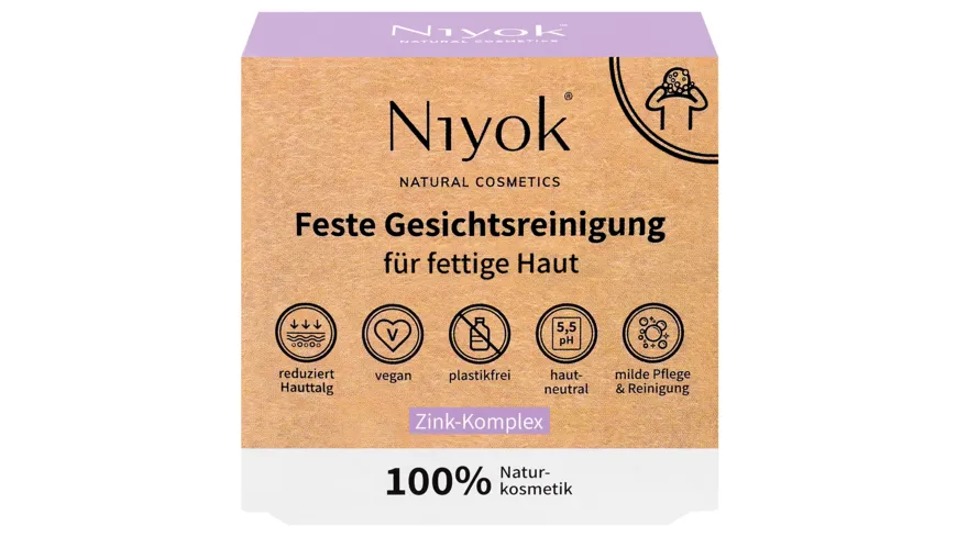 Niyok Feste Gesichtsreinigung Fettige Haut 80 g
