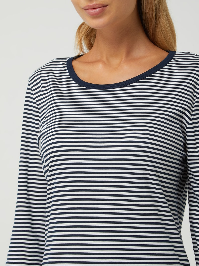 Nachthemd aus Baumwolle Modell 'Paula' in marineblau