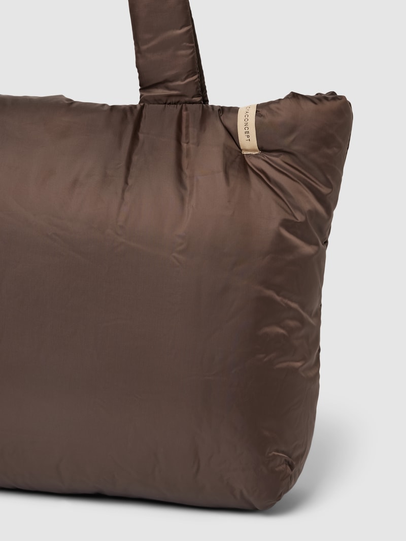 Shopper mit Label-Detail Modell 'Misca' in schlamm