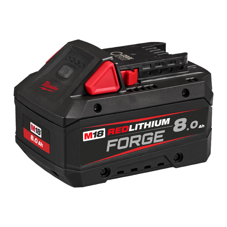 Milwaukee Accessories 4932492131 M18 FB8 FORGE Battery 18V 8.0Ah Redlithium-Ion