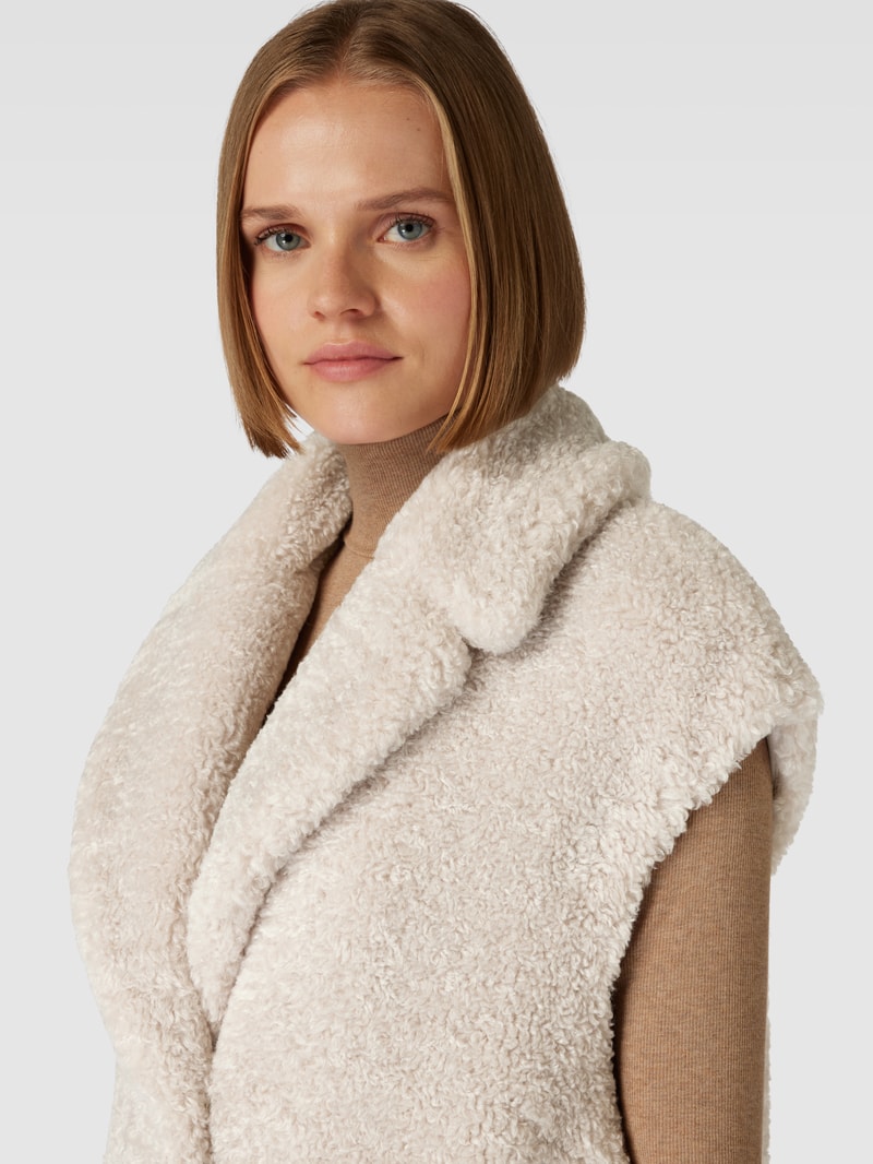 Weste mit Teddyfell in offwhite