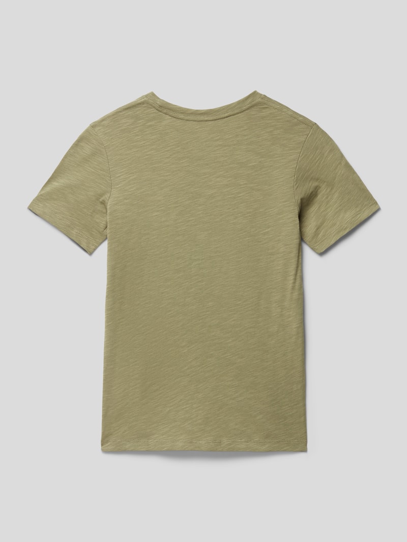 T-Shirt mit Label-Print Modell 'CRAYON' in schilf