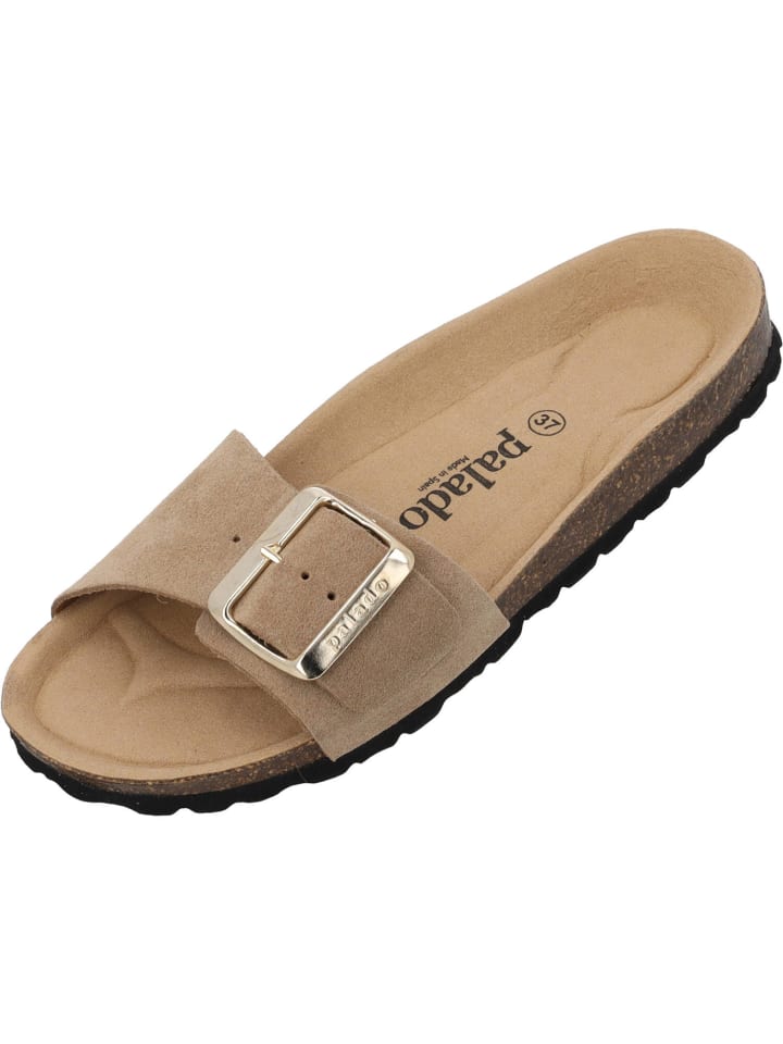 palado Pantoletten in beige velours günstig kaufen