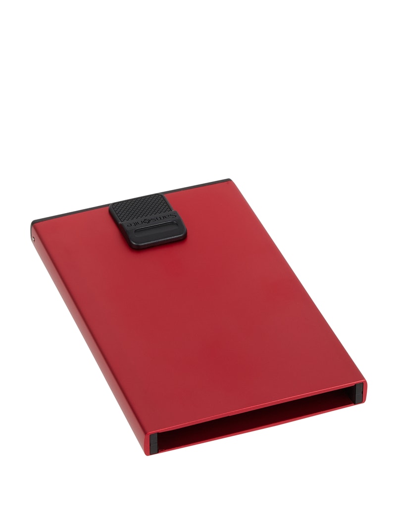 Kartenetui aus Aluminium - RFID-blocking in rot