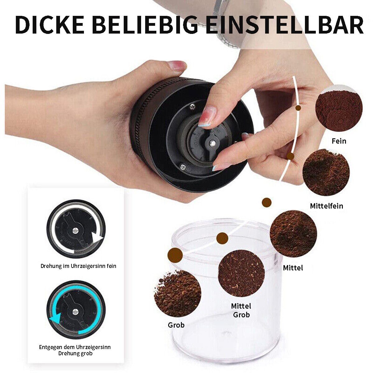 Yoyaxi Kaffeemühle Kabellose Kaffeemühle, elektrische USB-wiederaufladbare, Kaffeebohnenmühle
