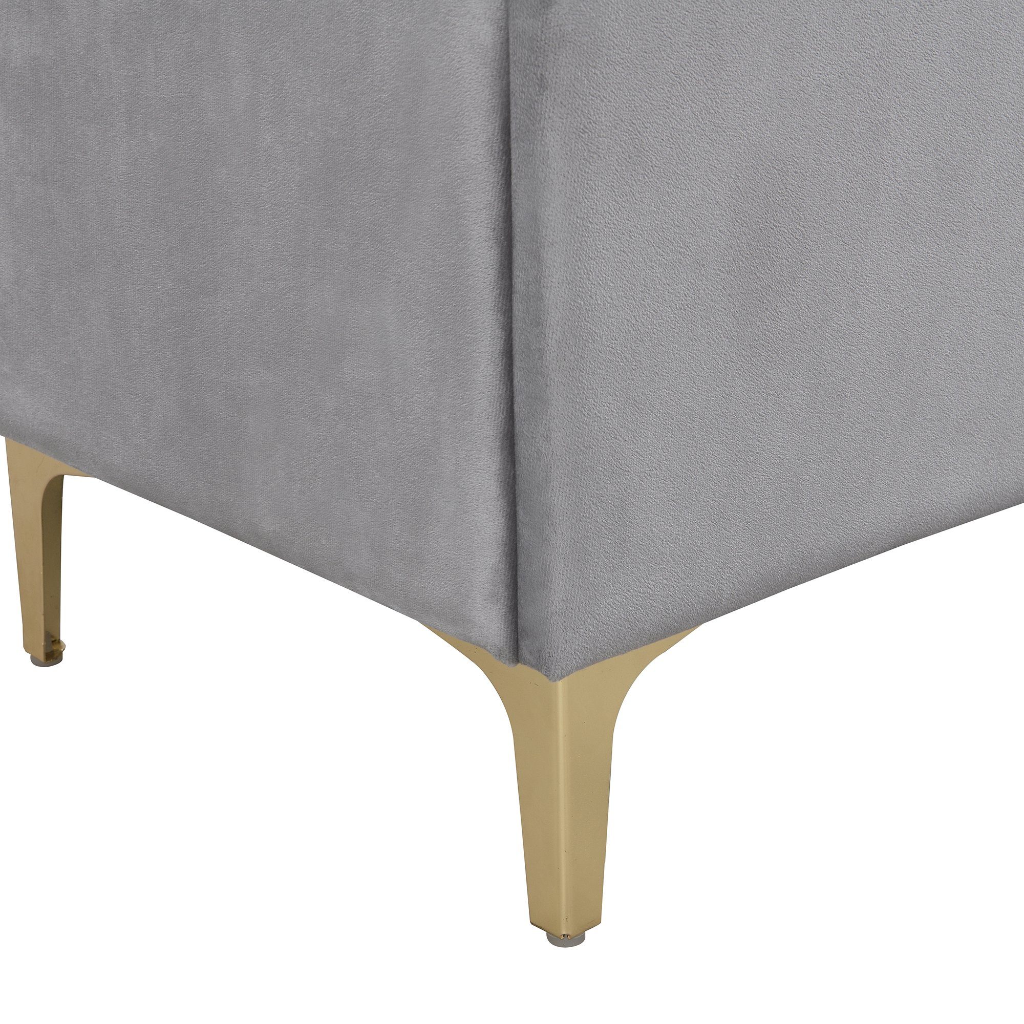 REDOM Polsterbett Polsterbett Polsterbank Doppelbett Bett mit Lattenrost ohne Matratze (grau, Samt, 119 x 42.5 x 48 cm), Gepolsterte Sitzbank, hochwertiges Samt