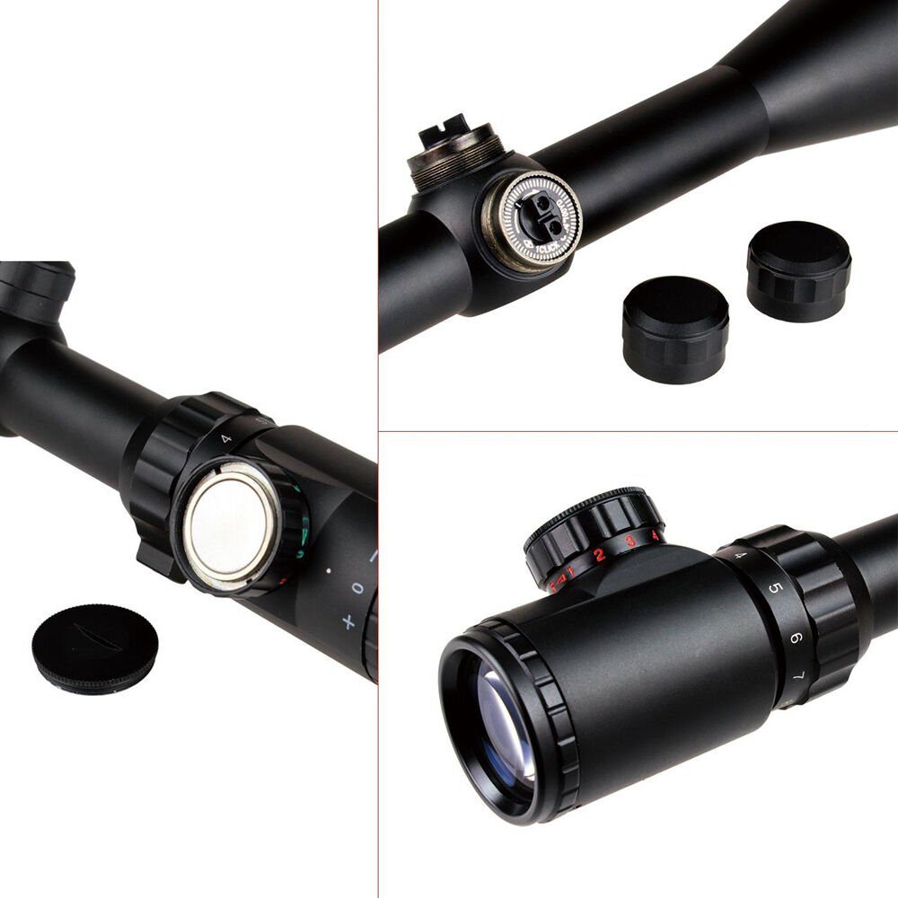 UISEBRT Gewehrzielfernrohre mit 11mm Montagen Rot & Grün Punk Zielfernrohr