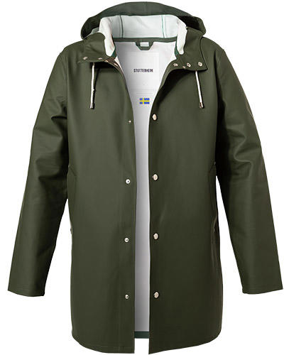 STUTTERHEIM, Regenmantel, PVC wasserdicht, dunkelgrün