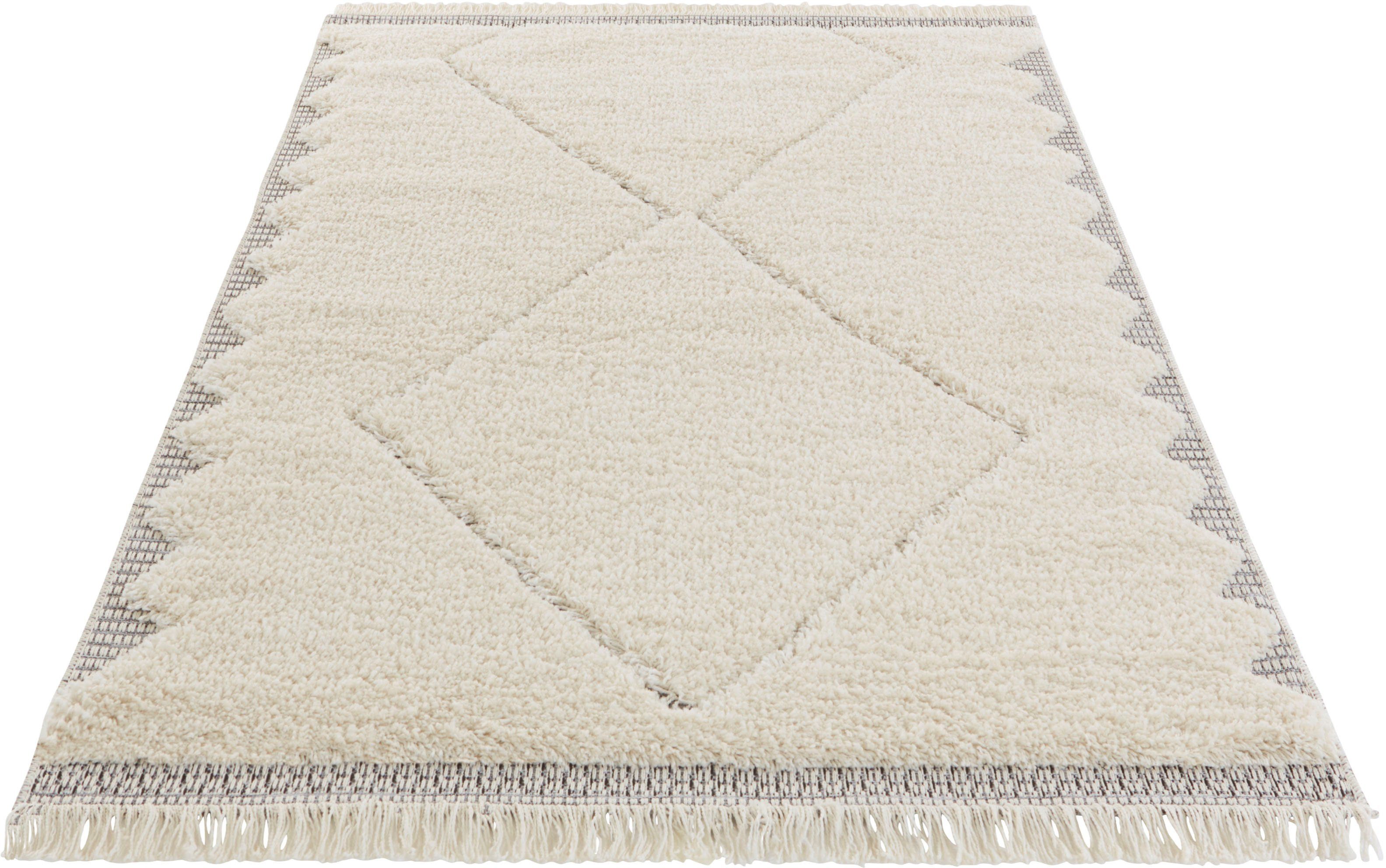 Hochflor-Teppich Ciret, HANSE Home, rechteckig, Höhe: 35 mm, Shaggy, Weich, Flauschig, Sisal, Hoch-Tief, Wohnzimmer, Schlafzimmer