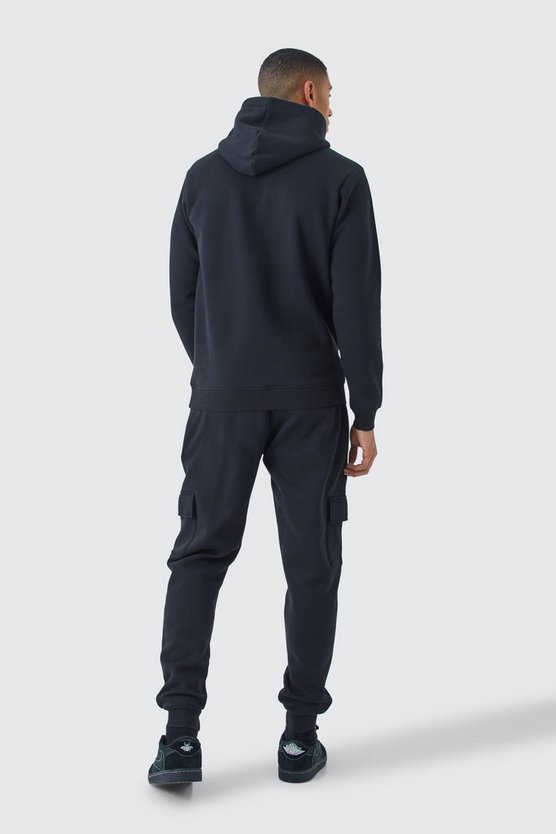 Slim-Fit Cargo-Trainingsanzug mit Homme Applikation