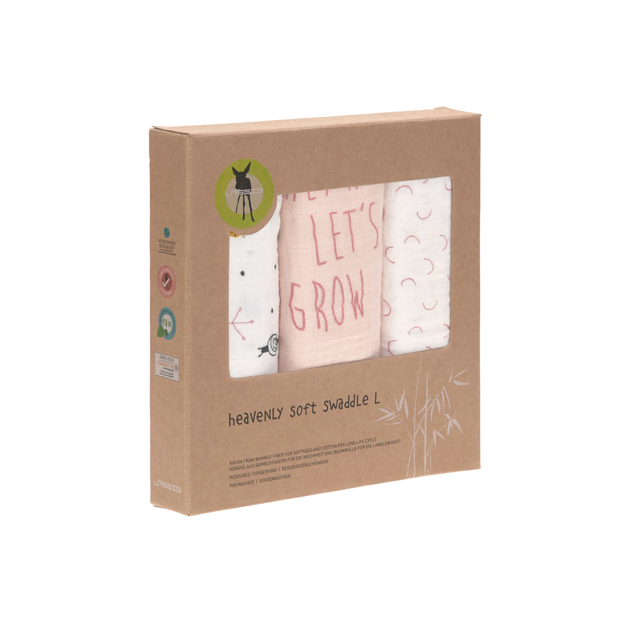 Mulltücher (3 Stk) - Heavenly Soft Swaddle L, Garden Explorer Schnecke