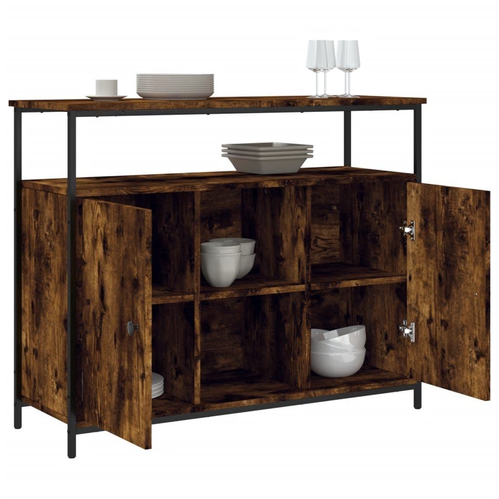 vidaXL Sideboard Sideboard Räuchereiche 100x35x80 cm Holzwerkstoff (1 St)