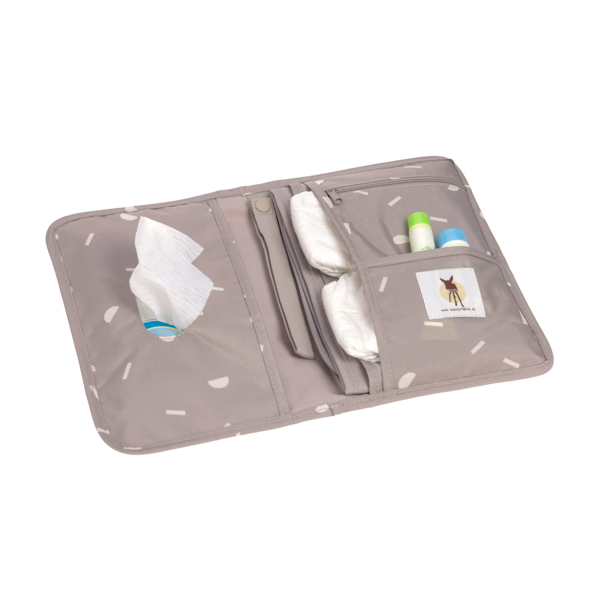 Windeltasche - Blocks Taupe, Grau