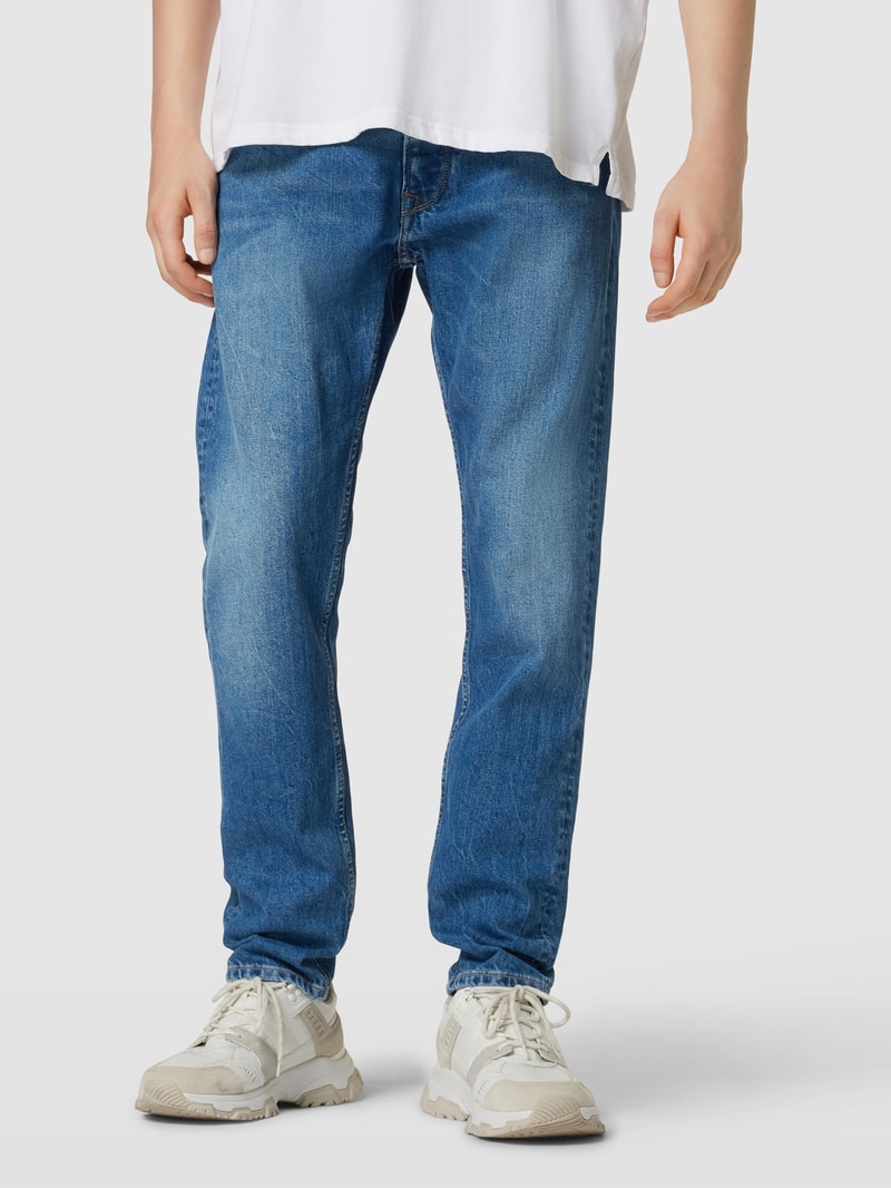 Jeans mit Label-Patch Modell 'CALLEN' in jeans