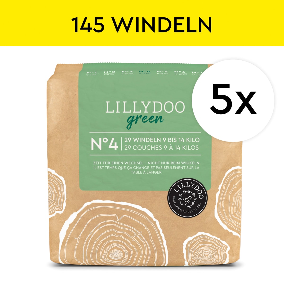 Windeln green Gr. 4 (9-14 kg), Monatsbox, 145 St