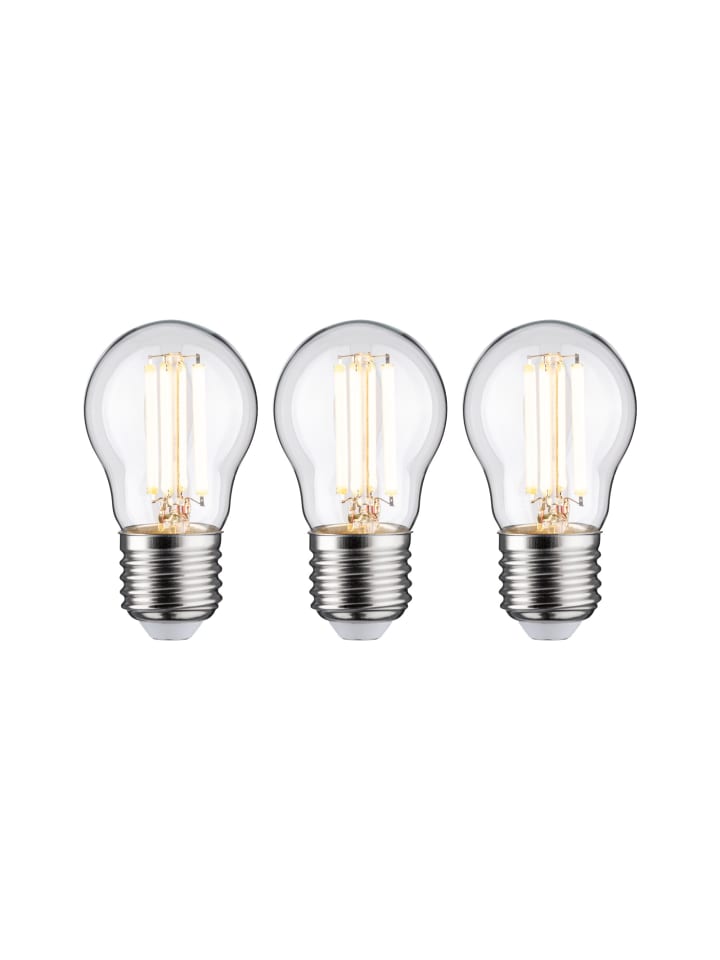 paulmann Eco-Line Filament 230V LED Tropfen E27 3er-Set  80 mm 525lm 2,5W 3000K  Klar A günstig kaufen onesize