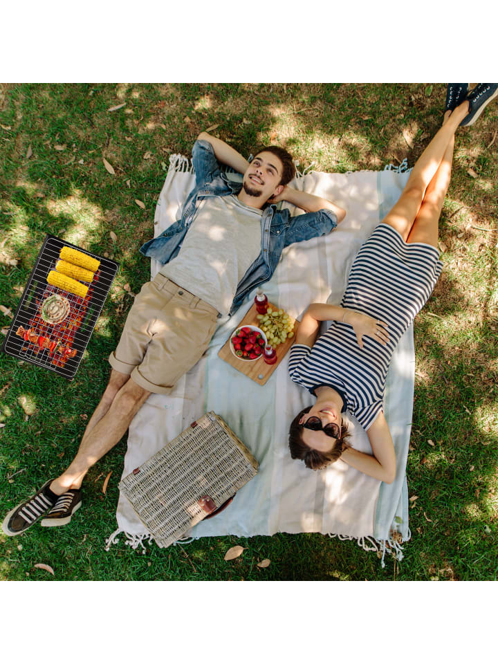 relaxdays Klappgrill in Schwarz - (B)45,5x (H)30 x (T)30 cm günstig kaufen onesize