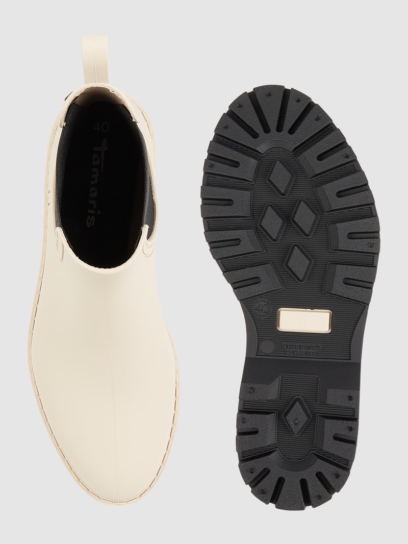 Chelsea Boots aus Gummi in offwhite
