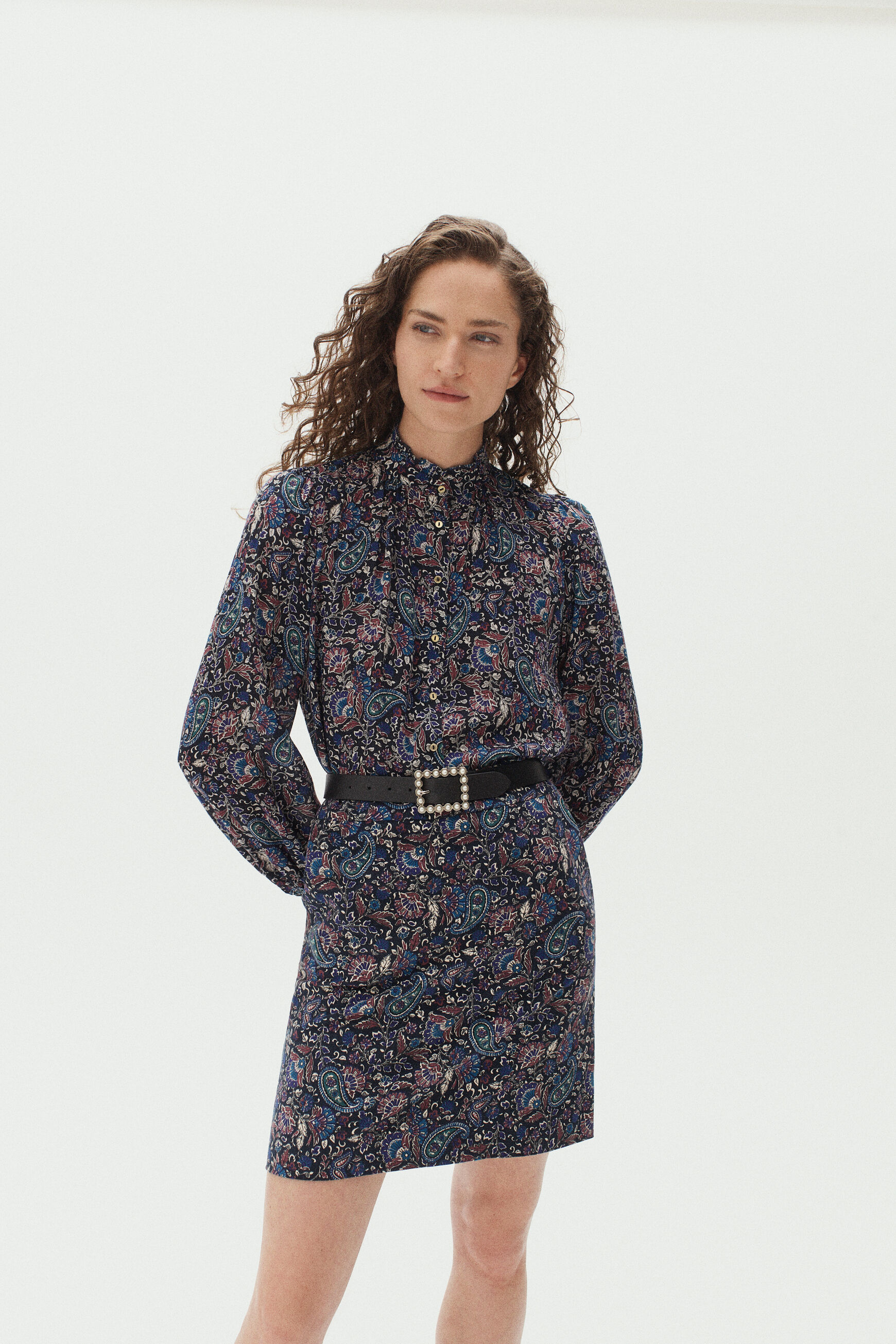 jupe adele bleu marine femme