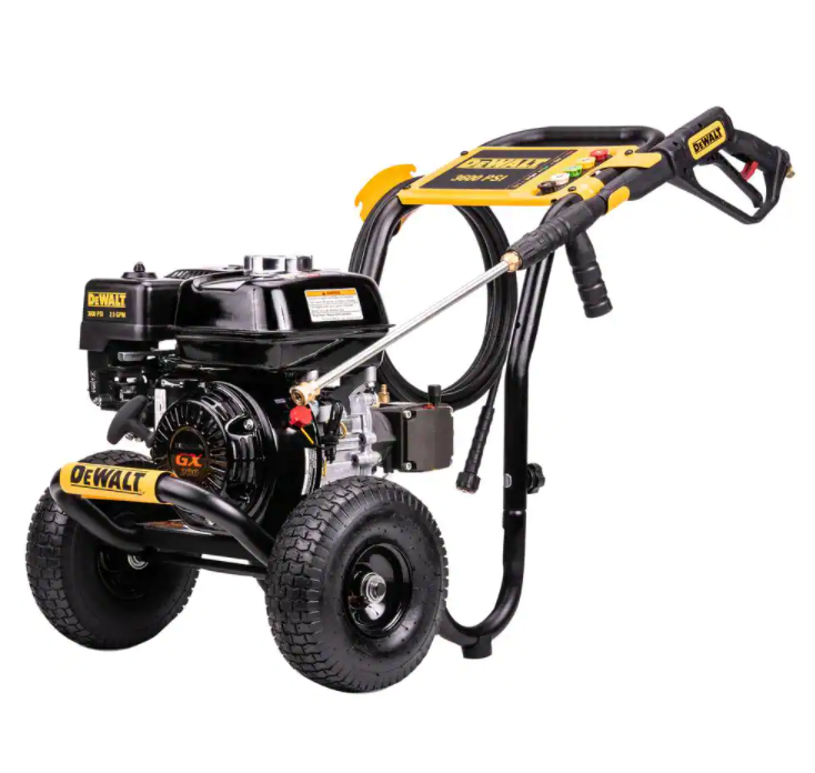 Lavadora de alta pressão DEWALT 3600 PSI 2.5 GPM a gasolina e água fria, modelo profissional, com motor HONDA GX200.
